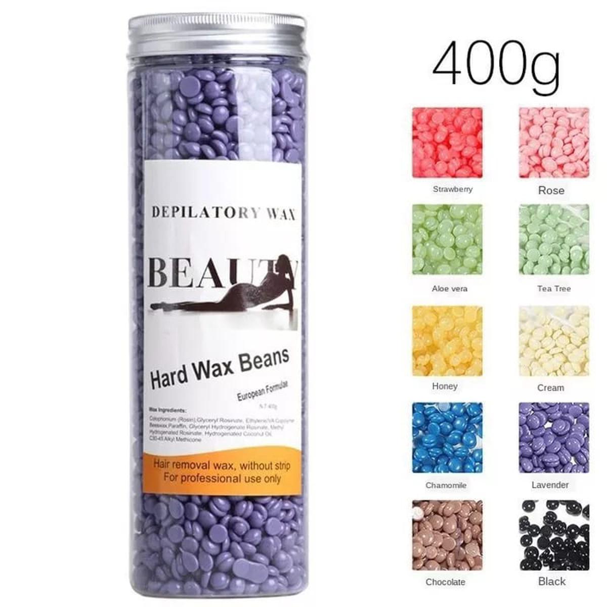 Depilatory Wax Beauty Hard Wax Beans (Rose)400gm, 200gm and 25Pcs Wax Stick, Hair Removal Hard Wax Beans for Men Women Stripless Depilatory Wax,WAX BEANS-Hard wax brans Hair removal wax beans