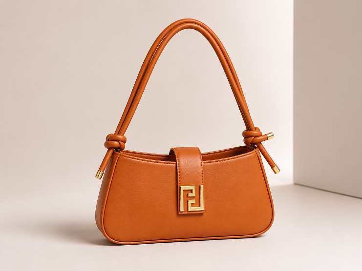 Premium Black Ladies Shoulder Bag | Stylish PU Leather Handbag for Women | Fashion Bank BD